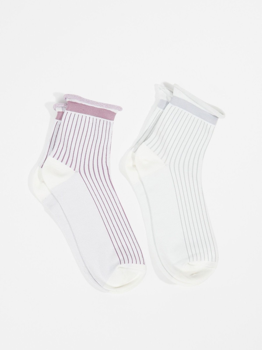 Accessories Revival | Ribbed Ankle Socks 2 Pack