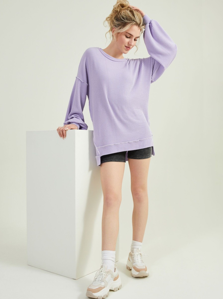 Clothing Revival | Start Strong Ribbed Pullover